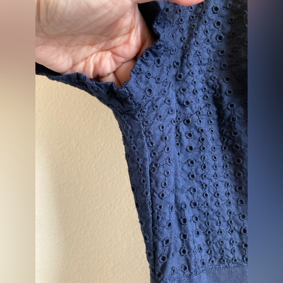 Banana Republic Midnight Blue Eyelet Dress - Picture 3 of 11
